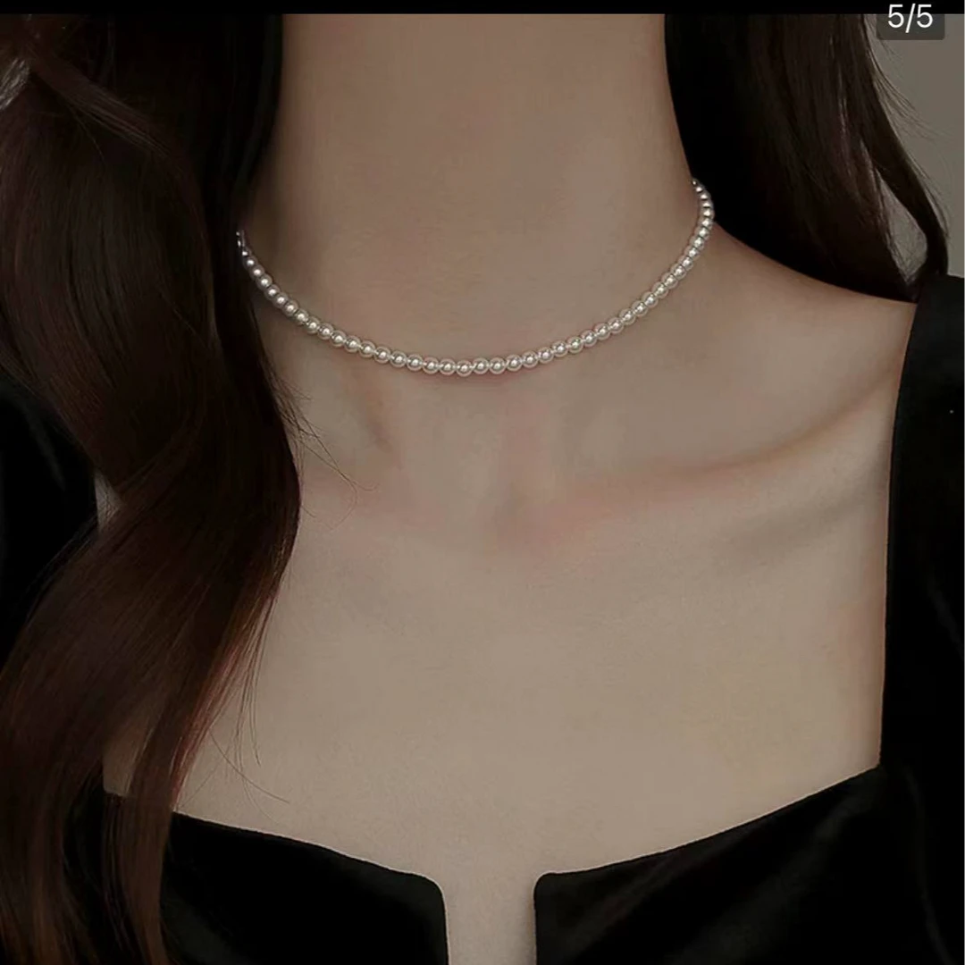 非金属仿珍珠项链 格调美美 小米粒锁骨链珍珠项链