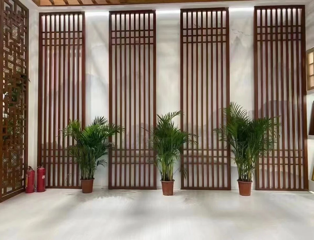 仿古铝合金窗花外墙装饰铝格栅隔断花格防盗网中式铝艺古建筑屏风