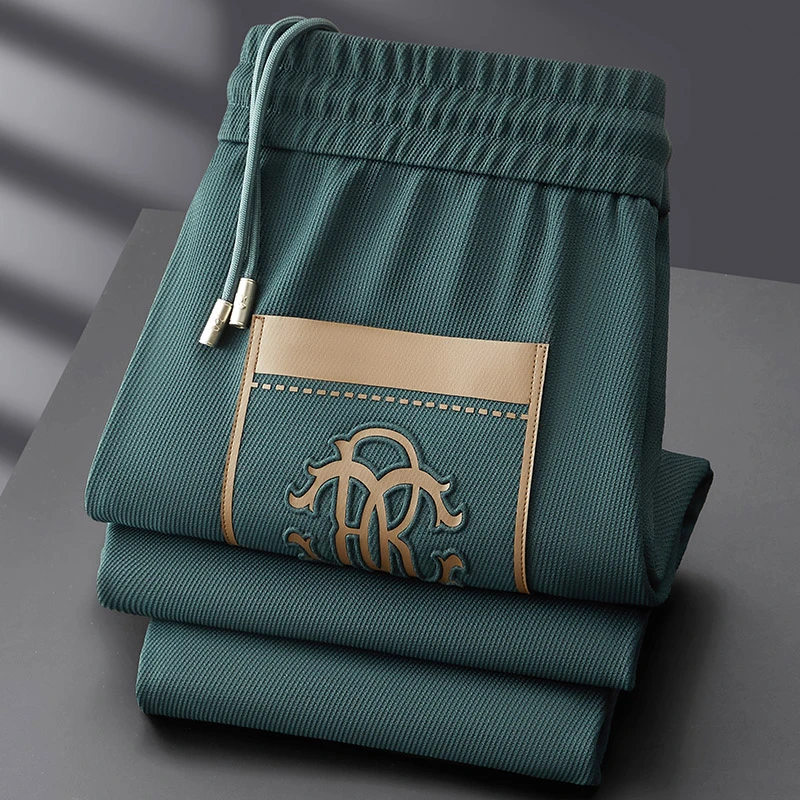 轻奢级秋季休闲时尚运动卫裤男士冬季潮流保暖休闲裤亲肤弹力长裤