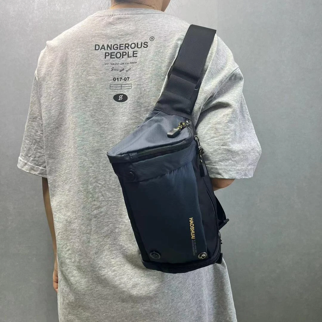 新款夏季轻便多功能胸包男女牛津布腰包户外百搭小挎包骑行小背包