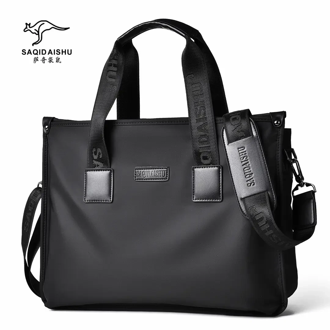 牛津布手提包男士专用单肩包商务办公大容量电脑包公文包男士包包