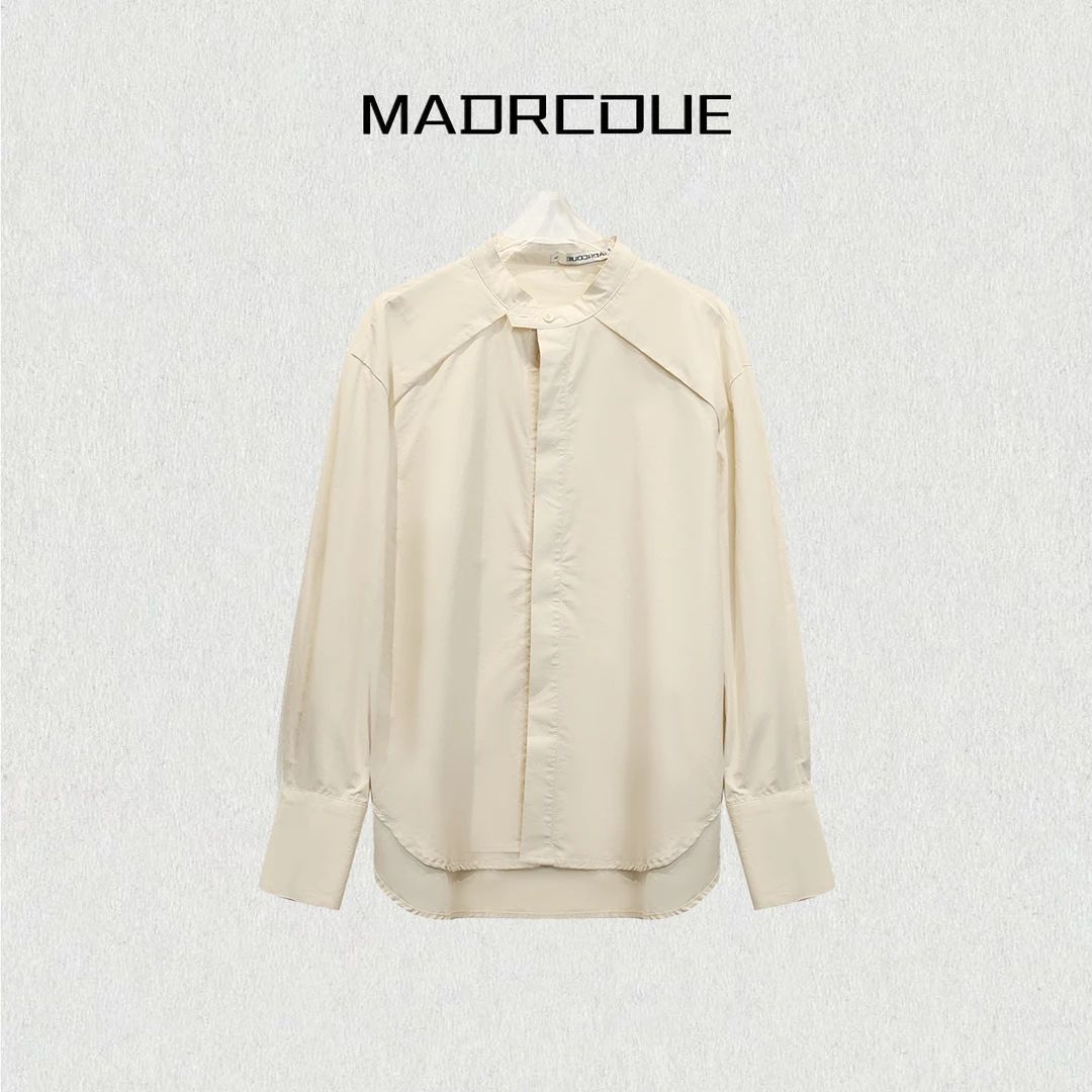 MADRCOUE气质圆领休闲衬衫M8920