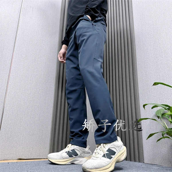 立裁有型超质感透气锦纶防勾丝防泼水男女秋冬户外运动休闲直筒裤
