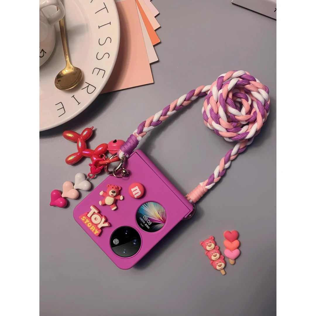 适用华为p50pocket手机壳宝盒p50pock壳折叠亲肤手感全包保护斜跨