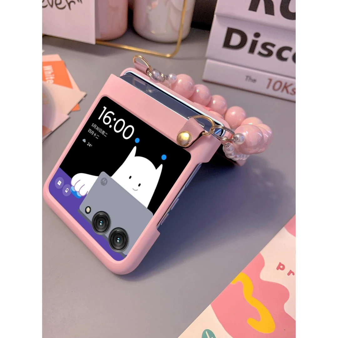 适用moto razr 40ultra手机壳可爱少女粉全包防摔摩托罗拉razr 40