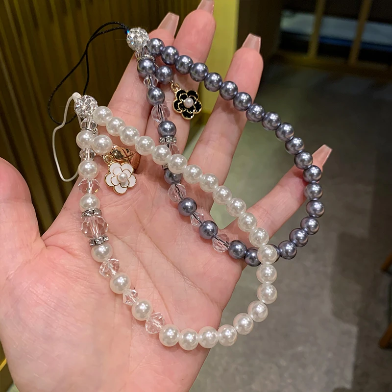 手机挂绳手机壳挂链钥匙挂件车钥匙挂绳珠子挂饰高档短绳网红女款