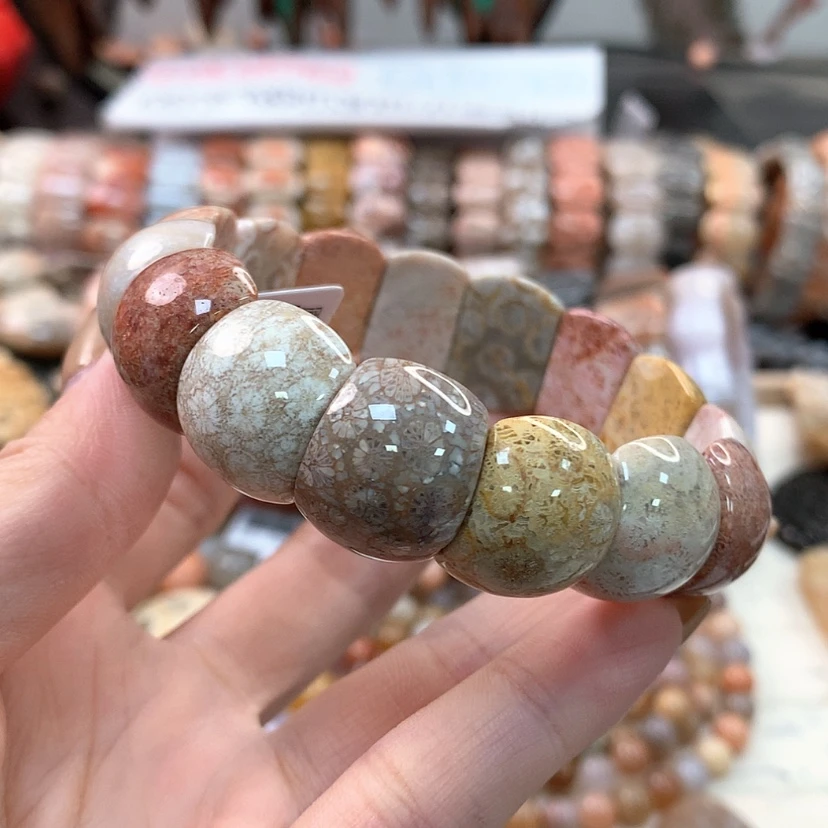 【闪购商品】硅化珊瑚（珊瑚玉）手链未镶嵌423