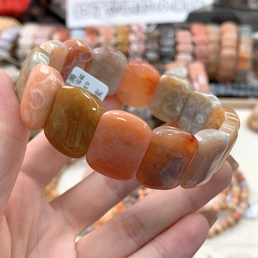 【闪购商品】硅化珊瑚（珊瑚玉）手链未镶嵌571