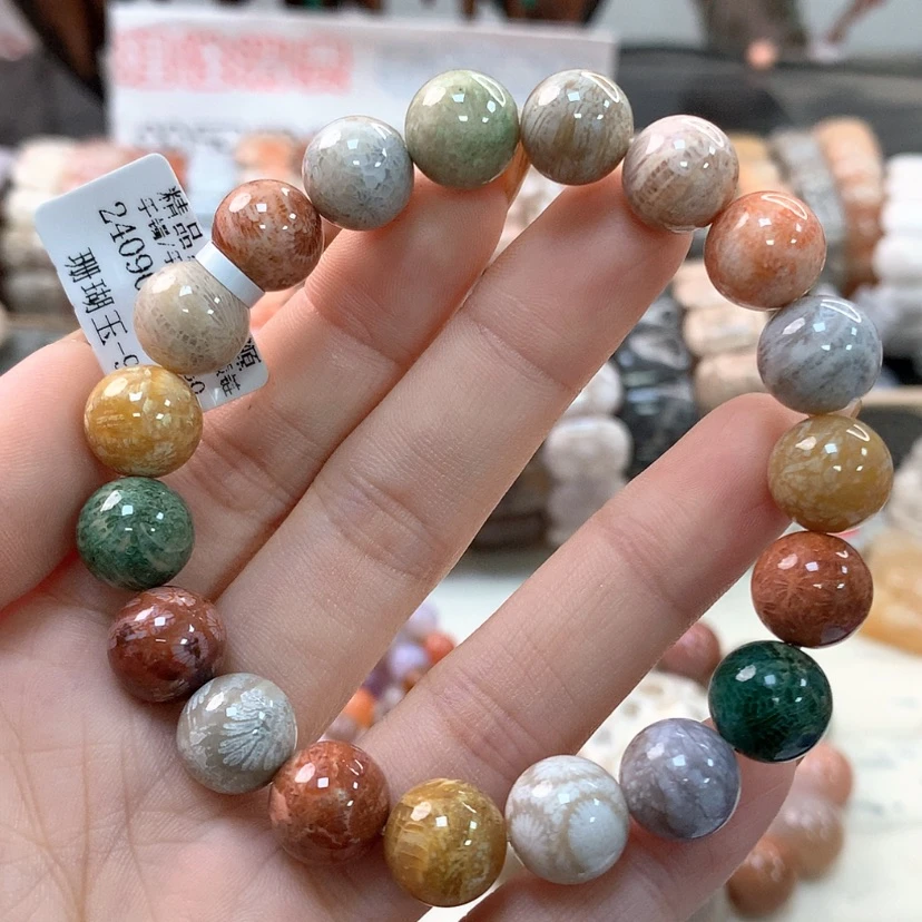 【闪购商品】硅化珊瑚（珊瑚玉）手链未镶嵌413
