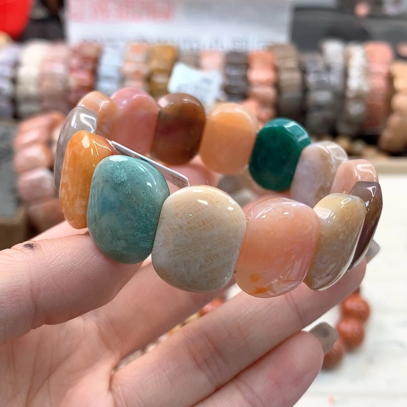 【闪购商品】硅化珊瑚（珊瑚玉）手链未镶嵌小**。812