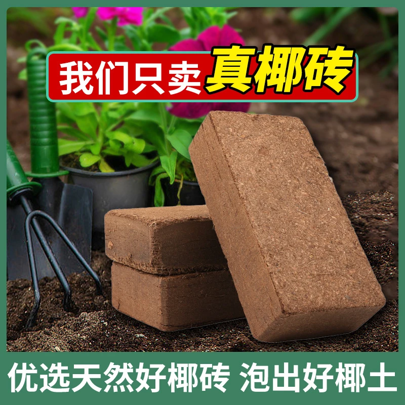 【新疆精选】椰砖土通用型营养脱盐椰砖盆栽种植专用土壤种菜种花土