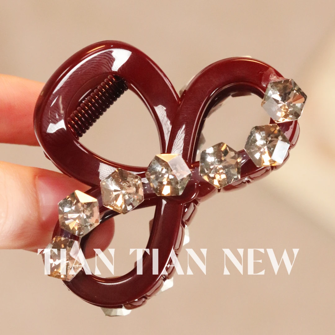 A154韩版百搭红色抓夹女气质网红盘发鲨鱼夹新款发抓时尚头饰