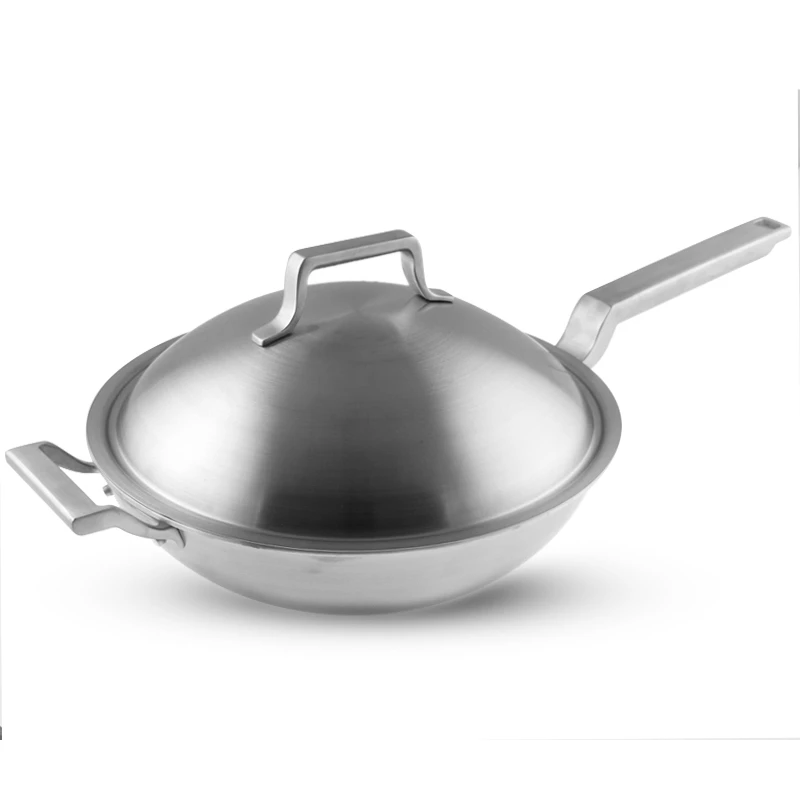 304五层钢不锈钢炒锅内径30cm