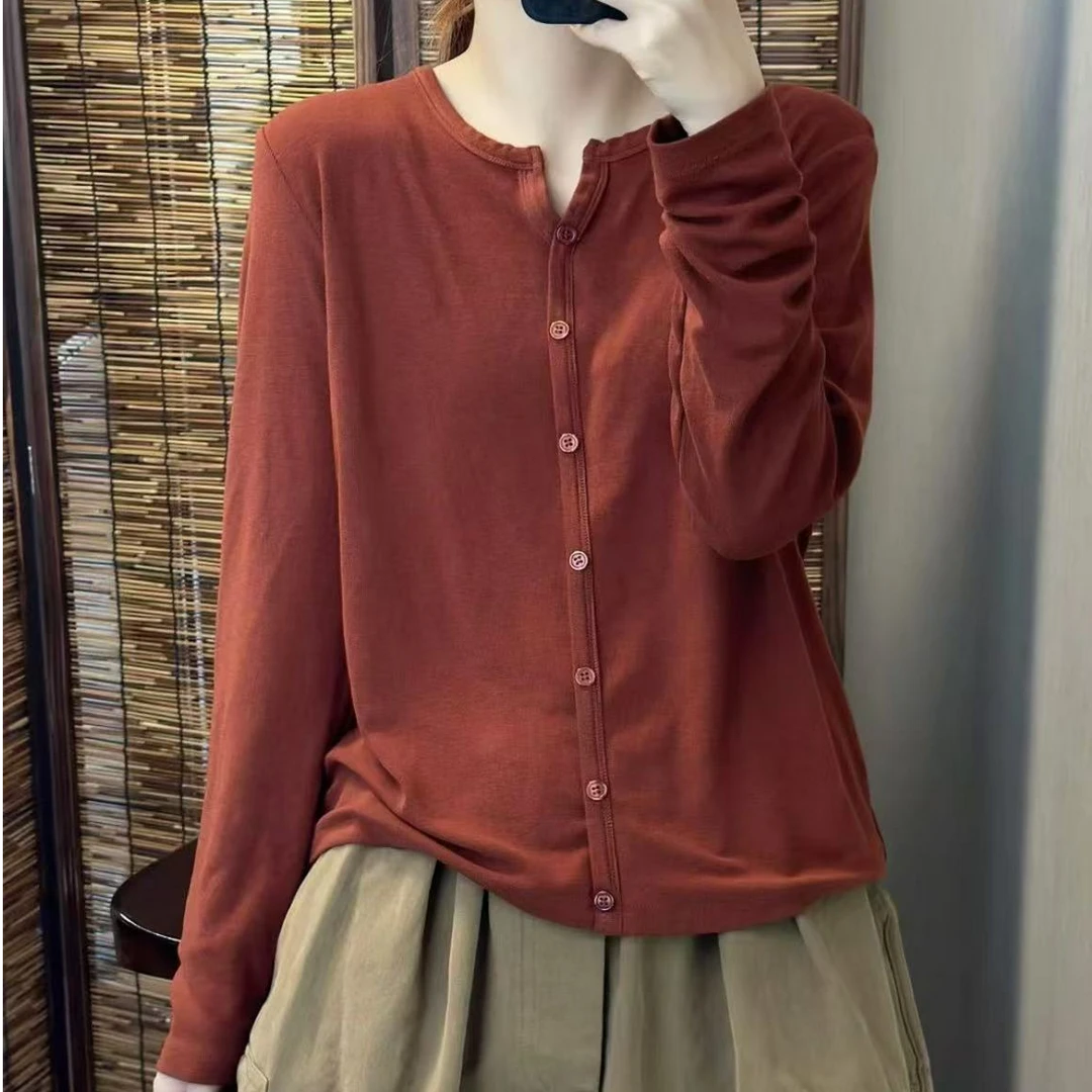 冬季新款时尚百搭休闲针织棉打底衫