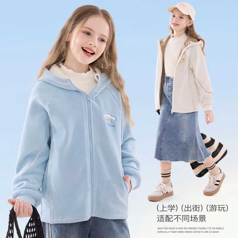 女童外套秋冬装2025新款儿童休闲中大童上衣夹克保暖童装冬季