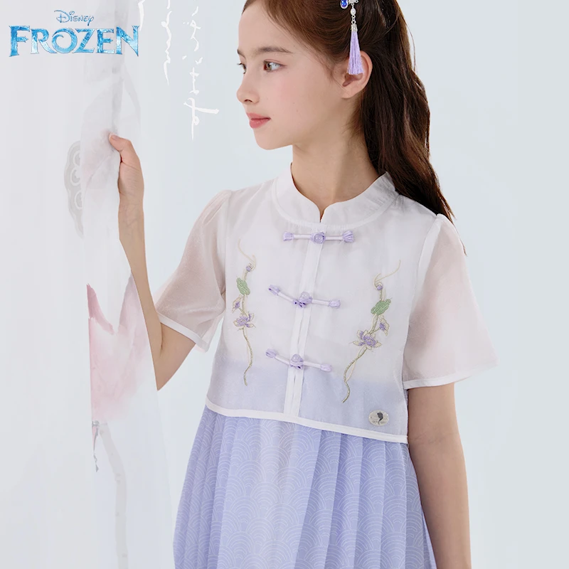 女童连衣裙国风裙儿童夏装新款马面裙中大童洋气夏季甜美公主裙