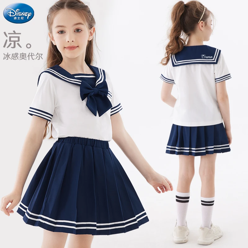 女童套装2025新款学院风儿童JK套装中大童短袖短裙两件套洋气夏装
