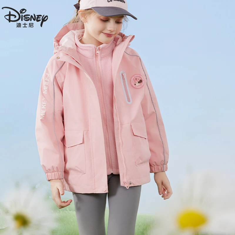 女童冲锋衣款外套秋冬新款中大童三合一运动洋气防风衣春秋童装