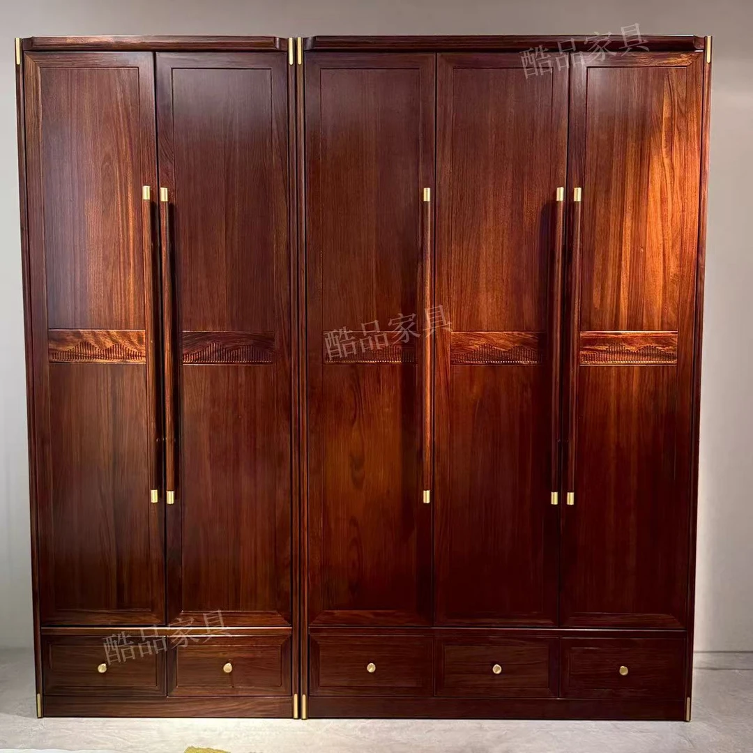 【乌金木】815-1新中式组合衣柜880/1300*620*2200