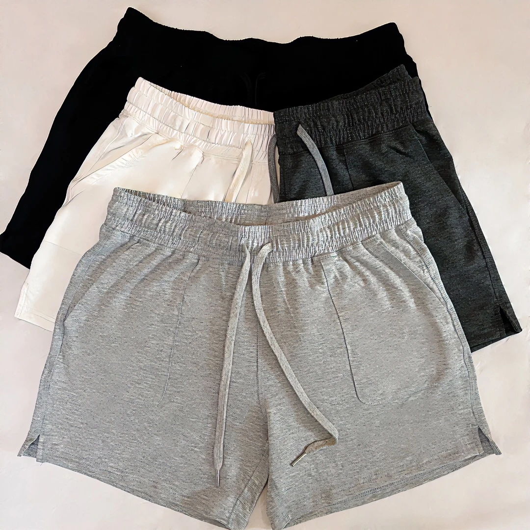 夏季薄款运动高腰时尚男女同款宽松弹力裤显瘦户外跑步裤大码百搭