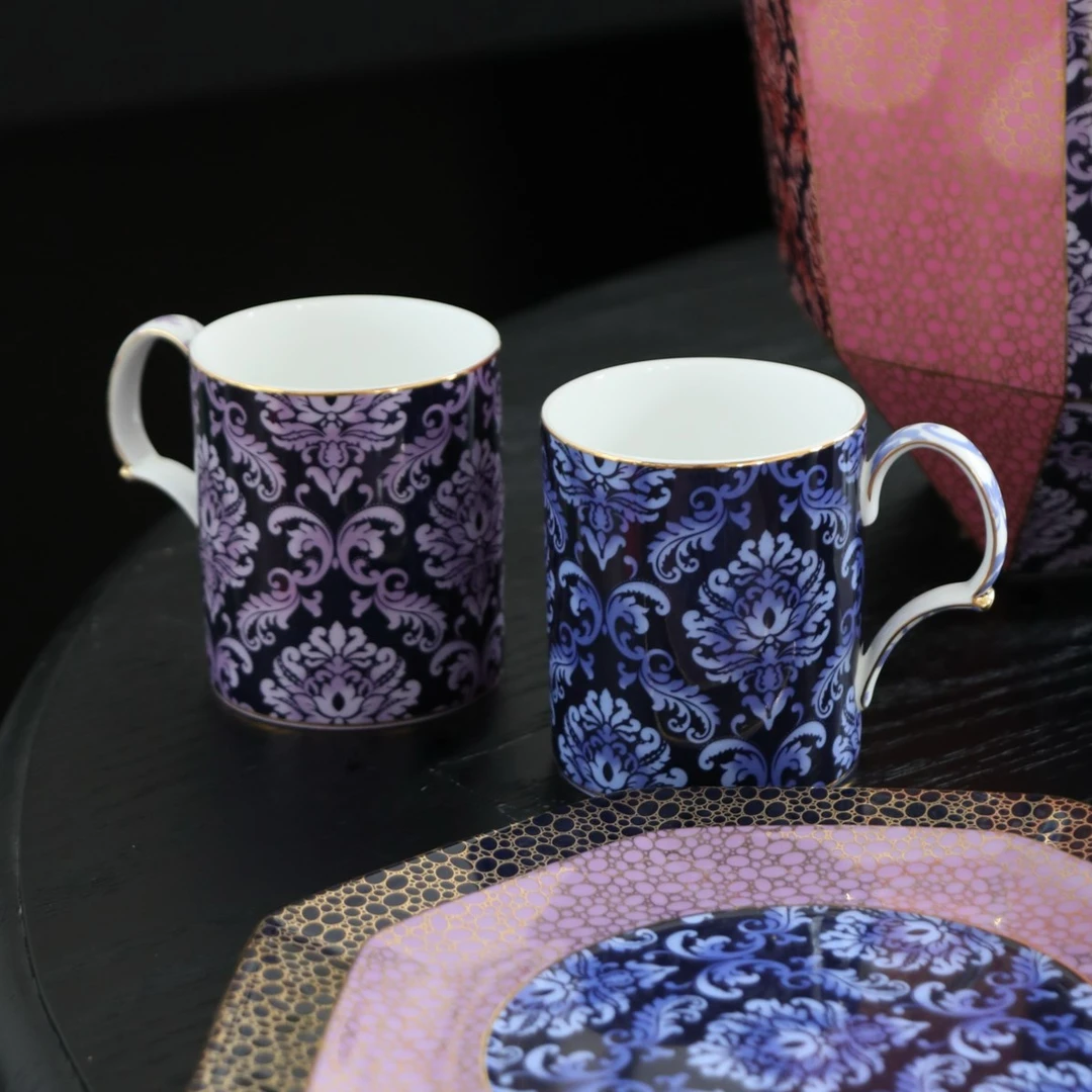 BLOOMING BAROQUE巴洛克欧式骨瓷精致水杯红茶杯马克杯