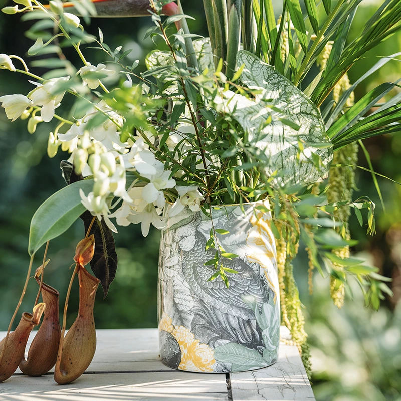 安娜16点美式清新雨林秘境精致骨瓷花瓶