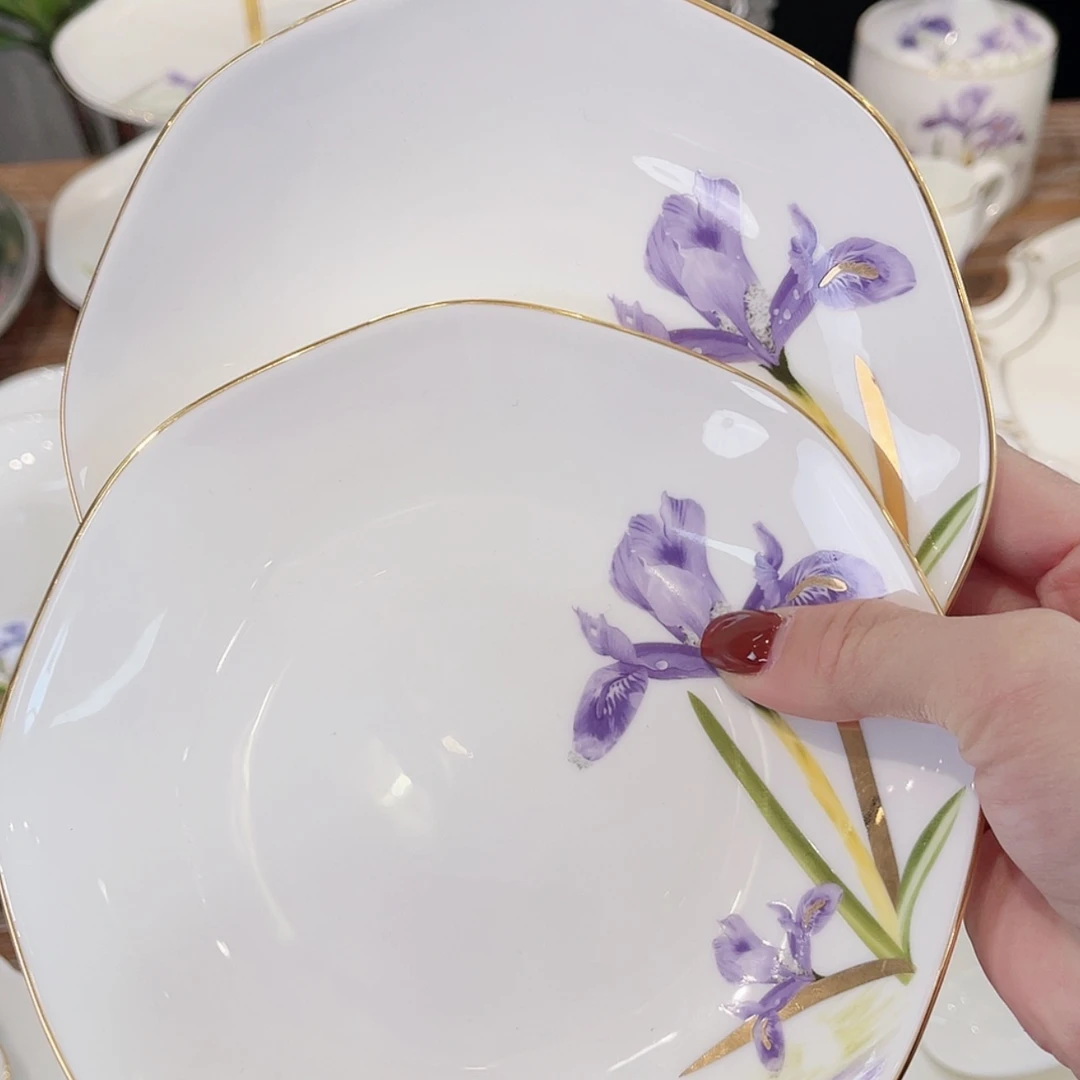 【闪购商品】骨瓷杯6寸点心盘2个