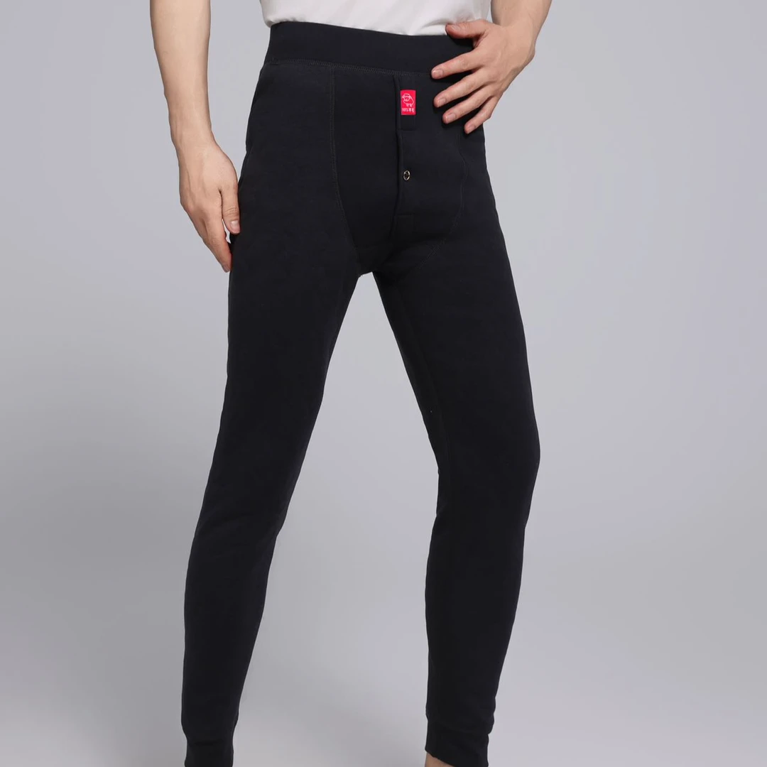 男女士羊毛裤双面德绒面料羊毛夹层修身高弹保暖羊毛裤