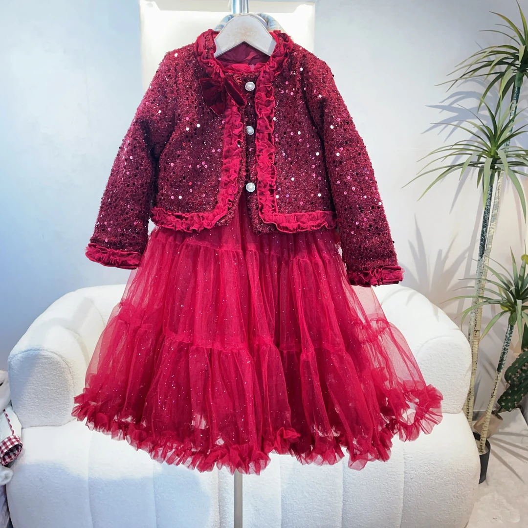 2024幂公主原创女童冬季新款小香风公主裙MJD241106