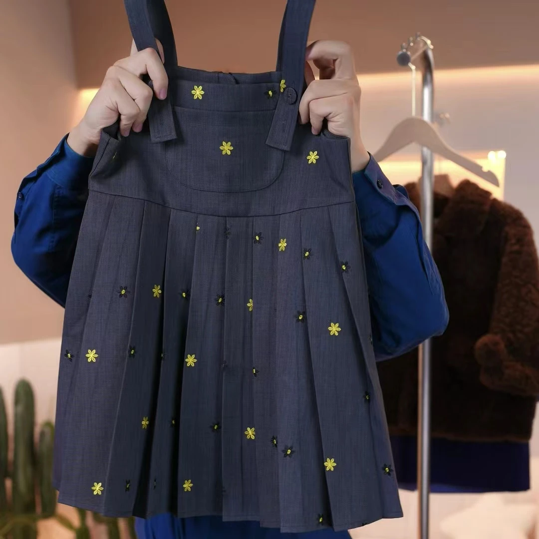 幂姐原创2025新款女童休闲小碎花裙MJQ249123