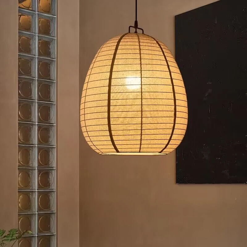 侘寂风吊灯禅意民宿布艺灯具茶室书房灯具可定制新中式国风日式灯