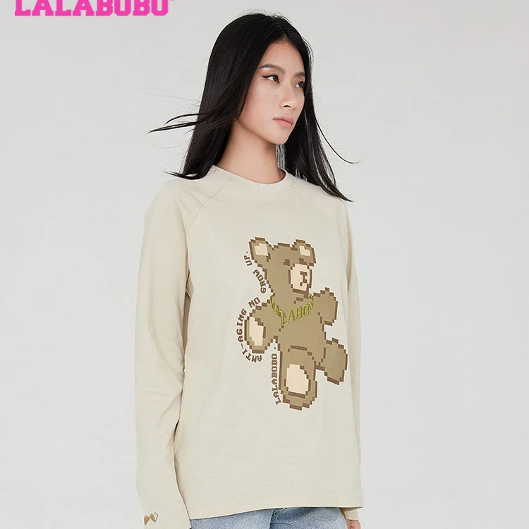 北京LABO暖阳熊圆领休闲长袖T恤/LBCC-WSDT30