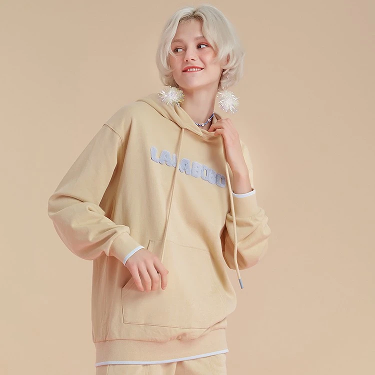 石家庄奥莱LALABOBO卫衣立体耳朵宽松连帽卫衣L20C-WSTS22