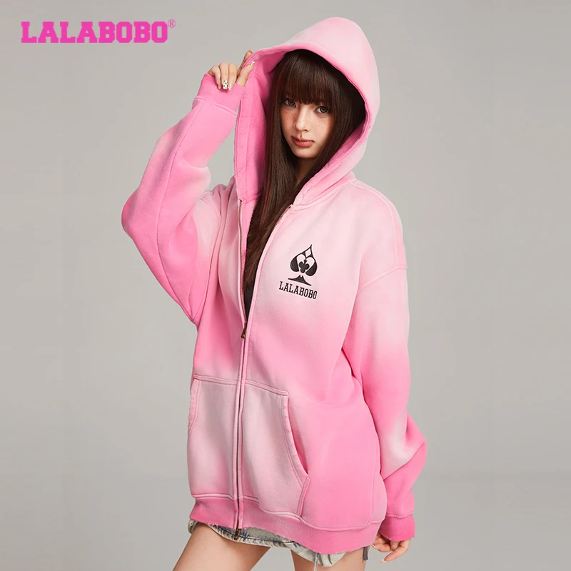 郑州LALABOBO2024秋冬小丑连帽开襟卫衣/LBDC-WSTS14