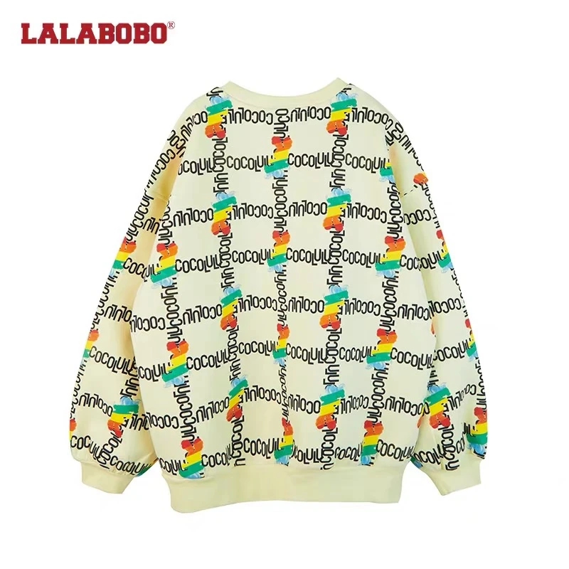 杭州LALABOBO2022新款字母套头印花圆领卫衣爆款女士|LBBD-WSTS19
