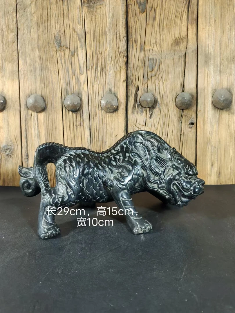 青石雕刻天然青石山西石雕吸水兽摆件