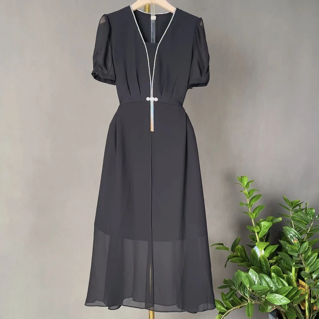 L2466  法式收腰气质轻奢显瘦时尚连衣裙