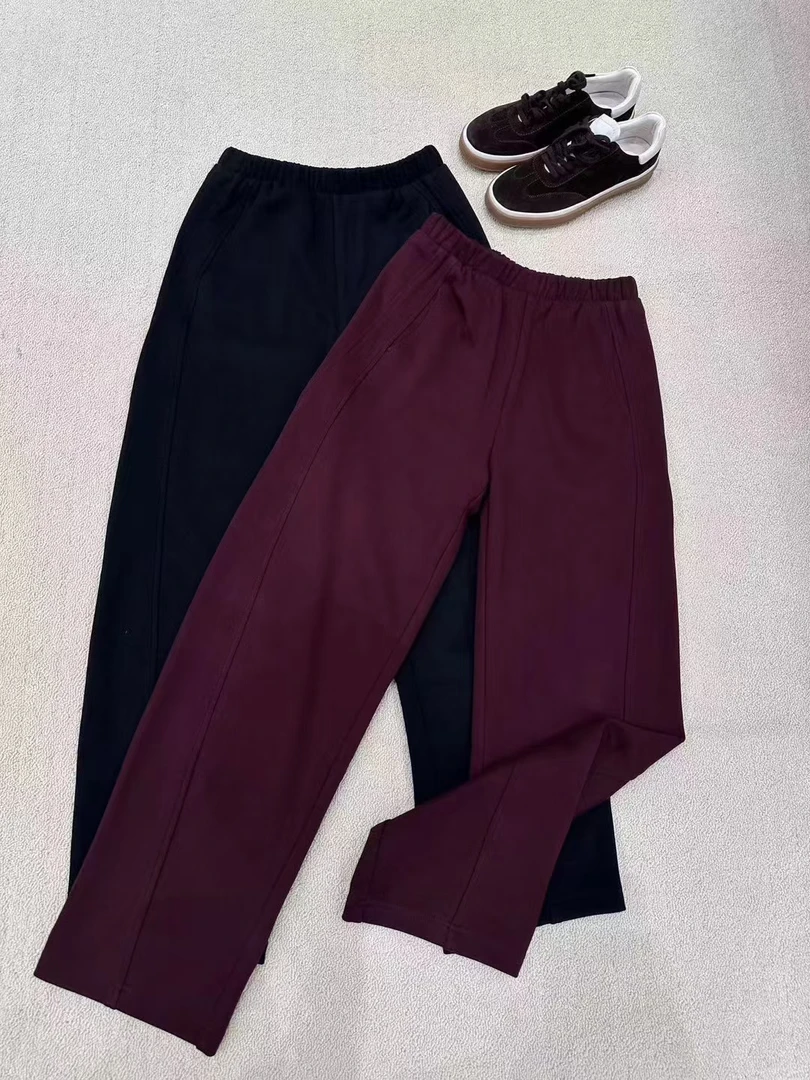 澳洲棉香蕉裤也叫弯刀裤厚料一体绒休闲百搭时尚洋气