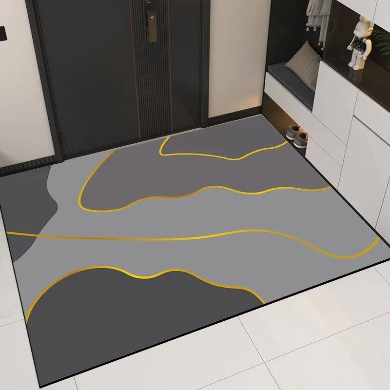 2024简约-08款轻奢家用硅藻泥进门耐脏防滑吸水可裁剪好打理地毯