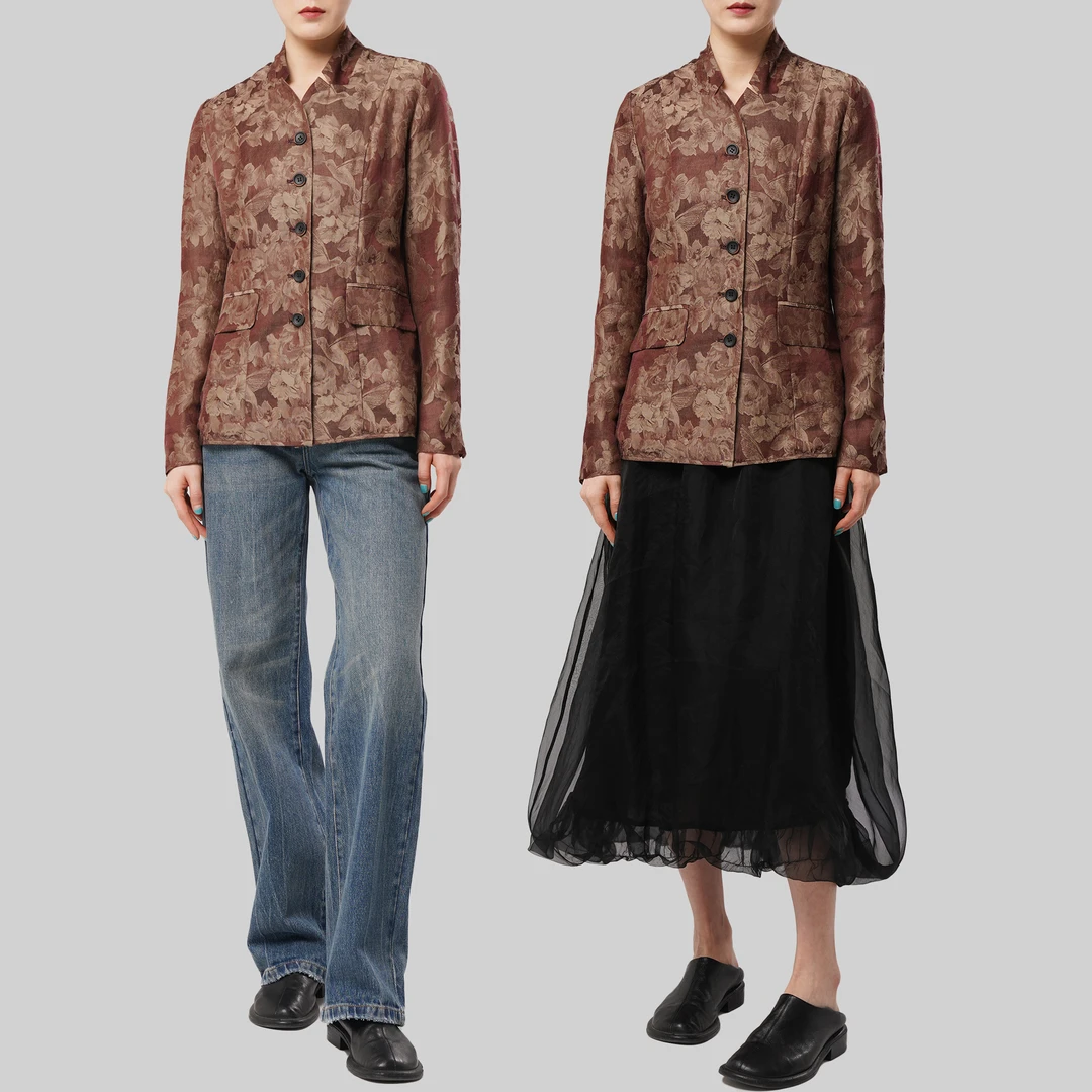 【meebest】(原950) XZ2479色织脏染提花西装