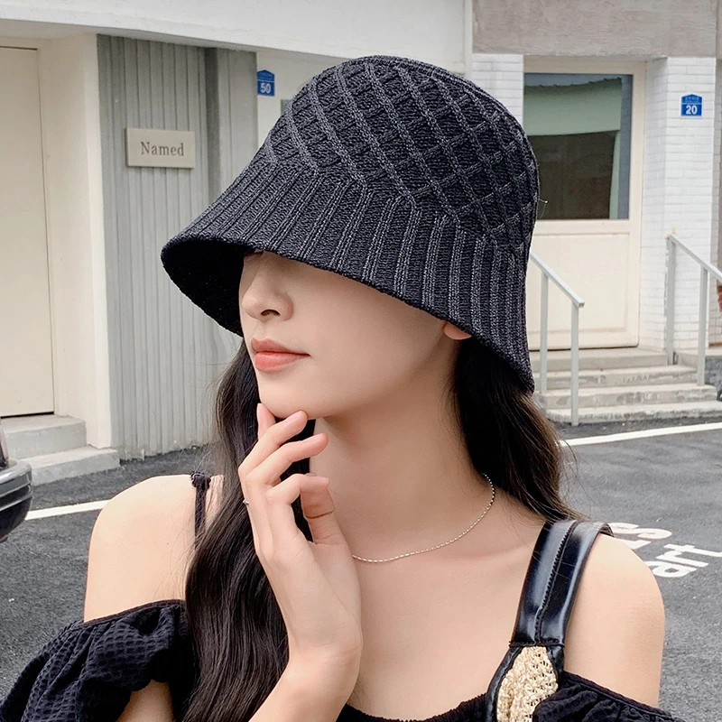 韩版素颜镂空透气桶帽女春夏天简约百搭盆帽显脸小可折叠渔夫帽潮