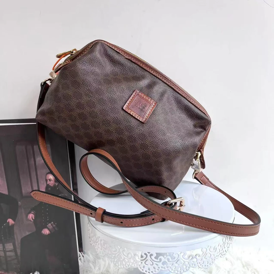 95新 Celine/思琳 XM/黑棕中古凯旋门单肩斜挎包/THNN08227026换