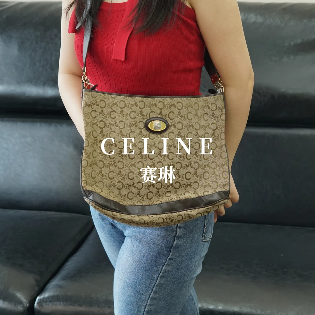 95新 Celine/思琳 CELINE 斜挎单肩包/FYZG07307501/7501/T台