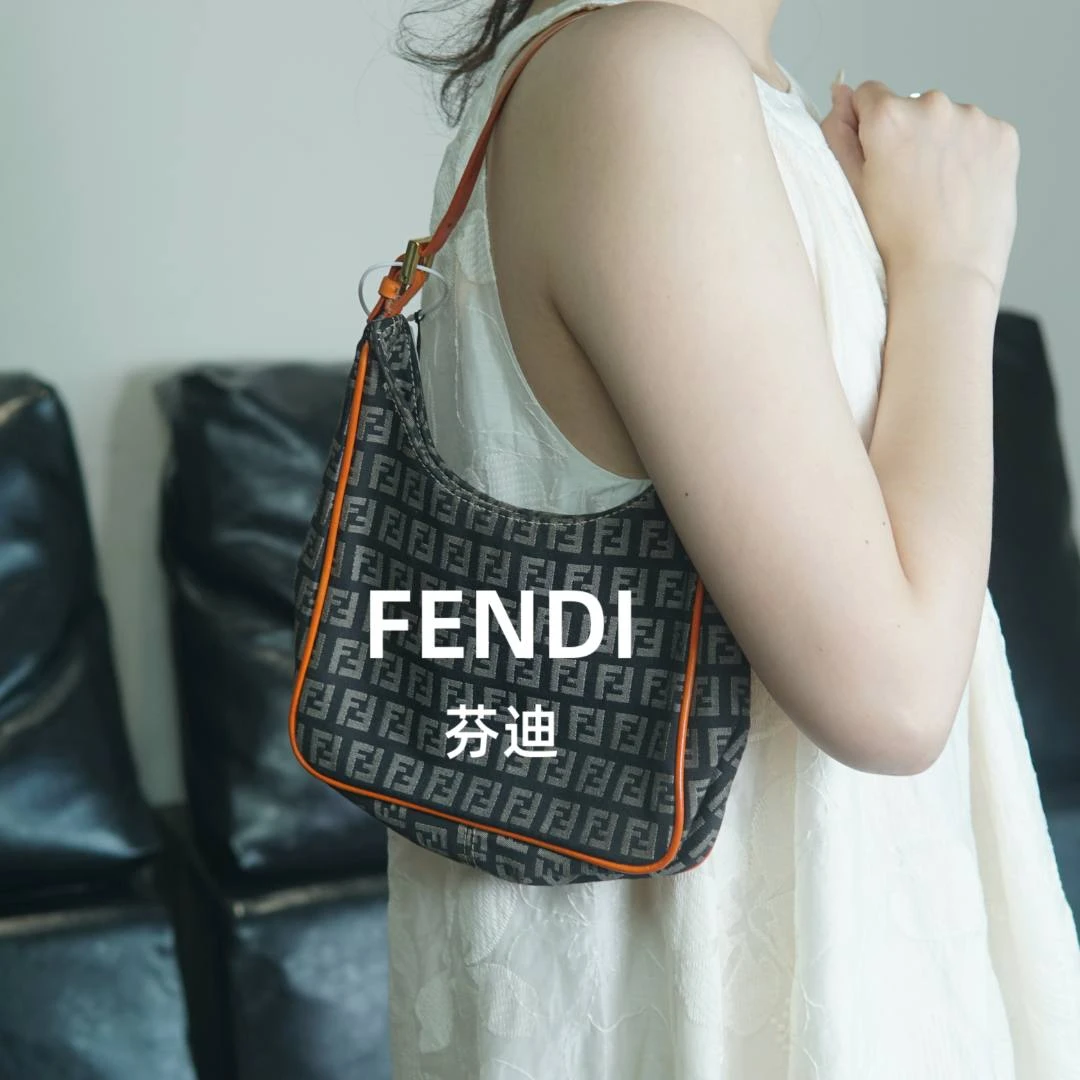 95新 FENDI/芬迪 老花单肩包/HT06718023/09