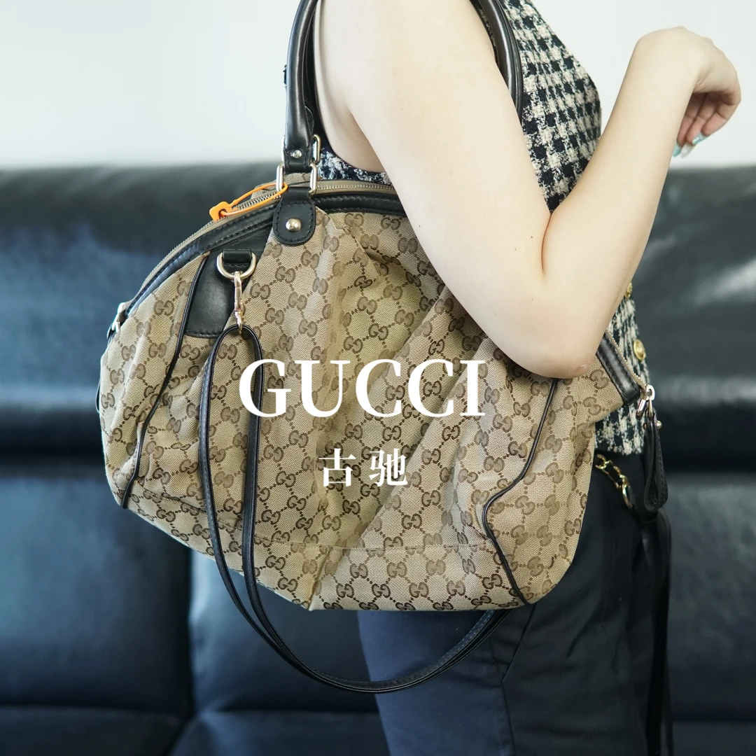 95新 GUCCI/古驰 单肩托特包/sp08401841/T台