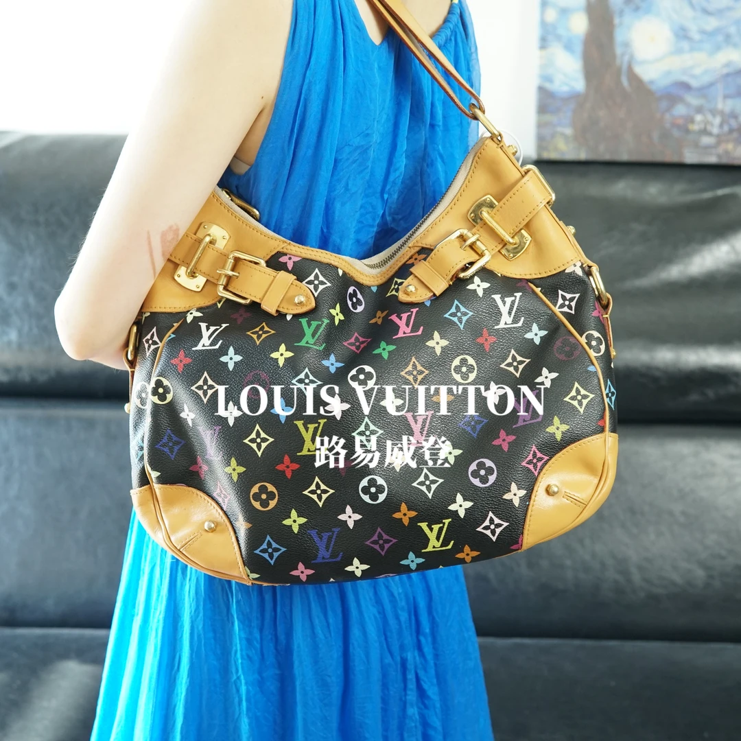 95新 LouisVuitton/路易威登 LV  黑三彩牛角包/FY07111037/09