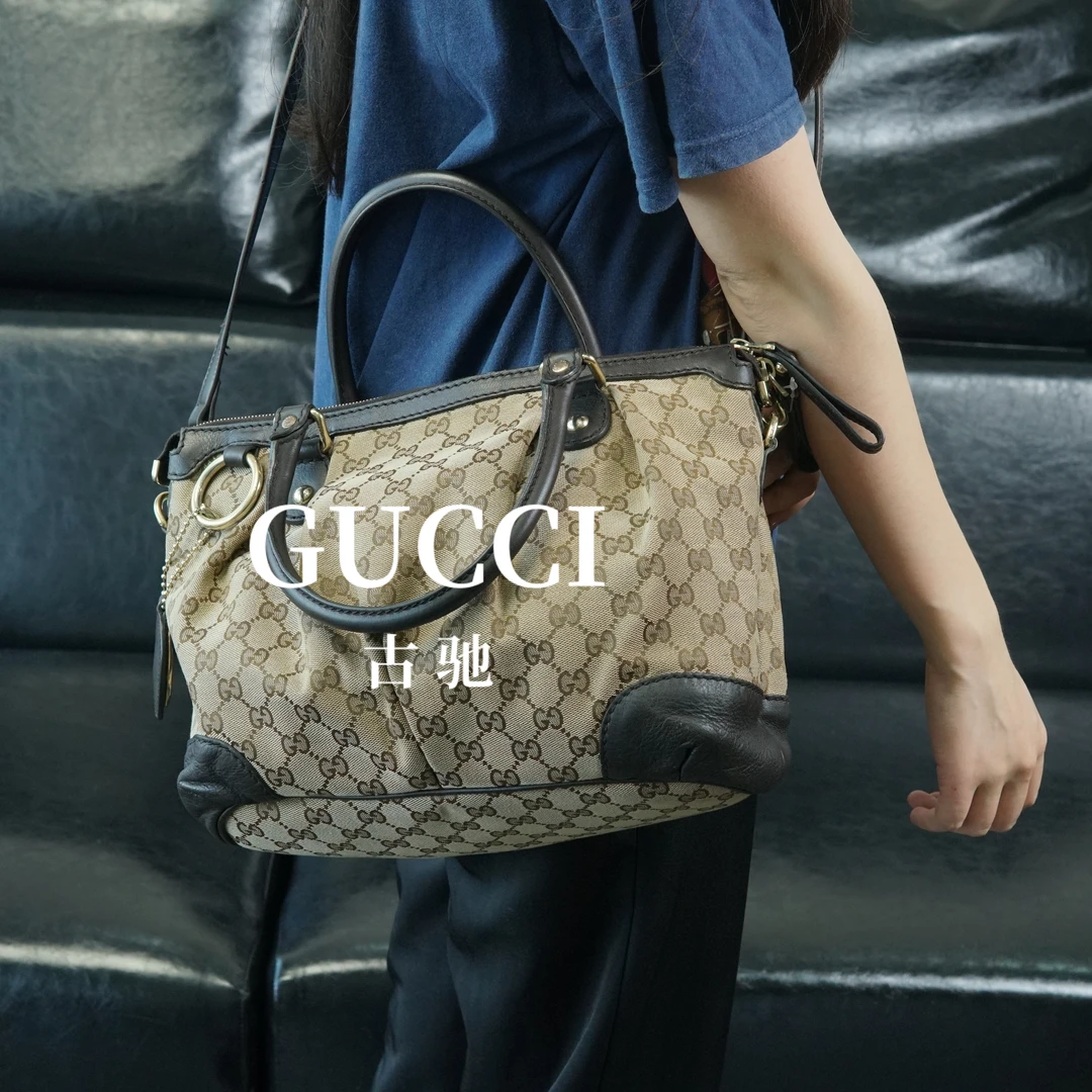 95新 GUCCI/古驰 老花斜挎包/MK07613508/09