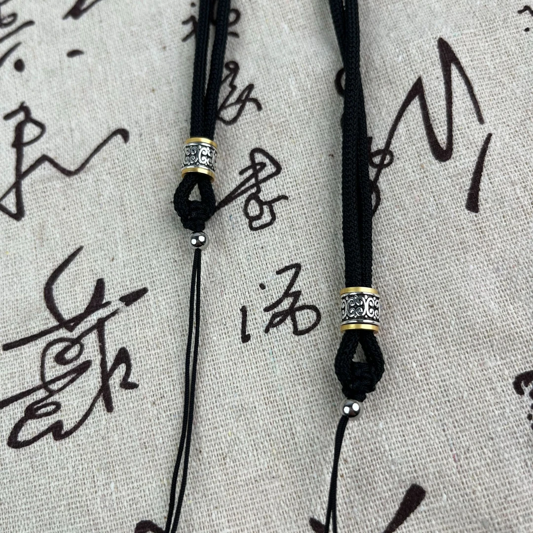 合金吊坠 花钱绳子 配件 项链吊坠 挂脖 伸缩 男女 粗款 （单绳子）