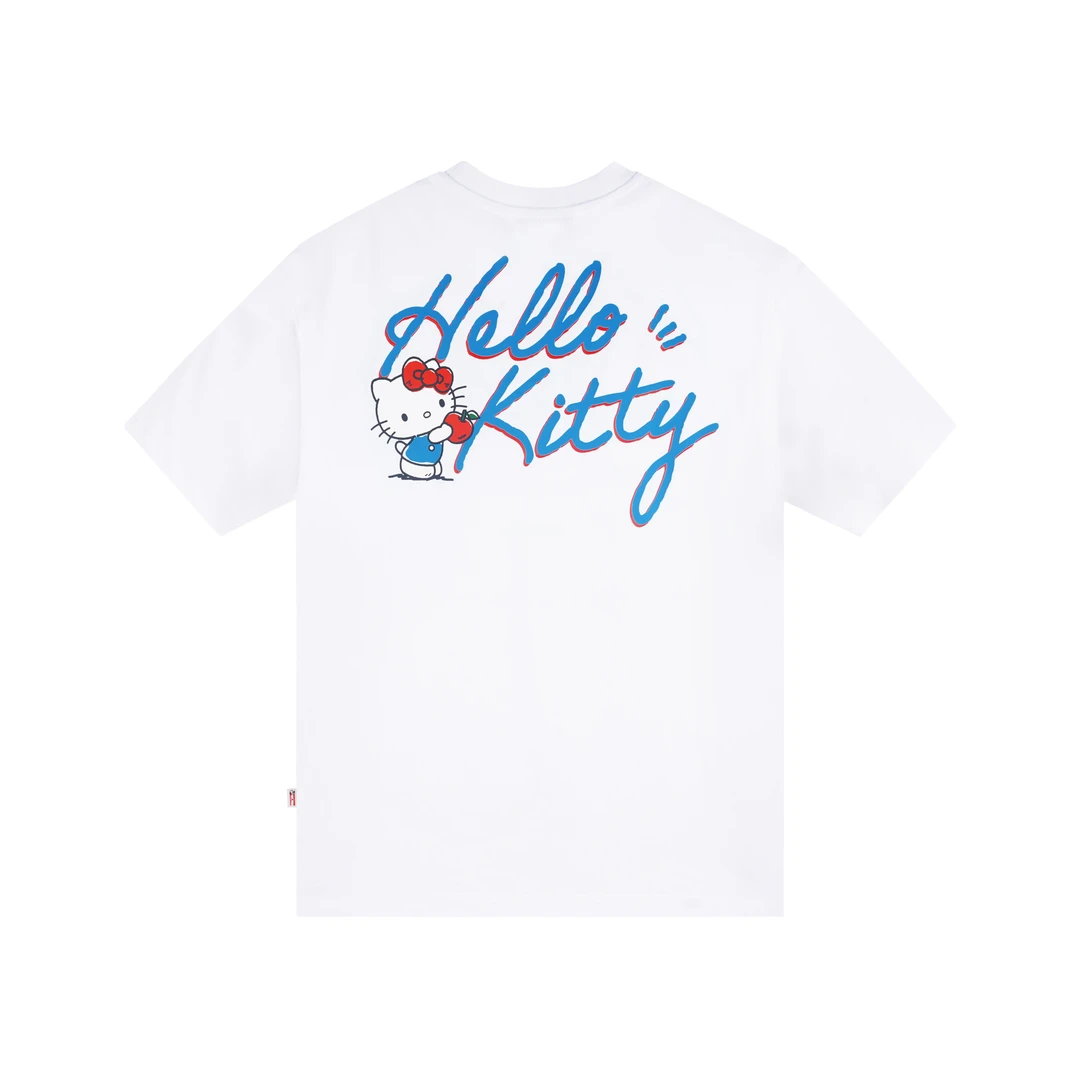 【HELLO KITTY官方联名】WHOOSIS 手绘涂鸦短袖t恤夏男女宽松圆领
