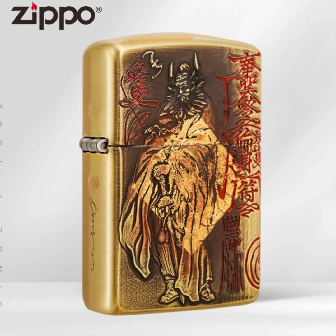 ZIPPO立体打火机工艺-DIY黄铜盔甲-鬼王钟馗男士经典国风DY9912FD